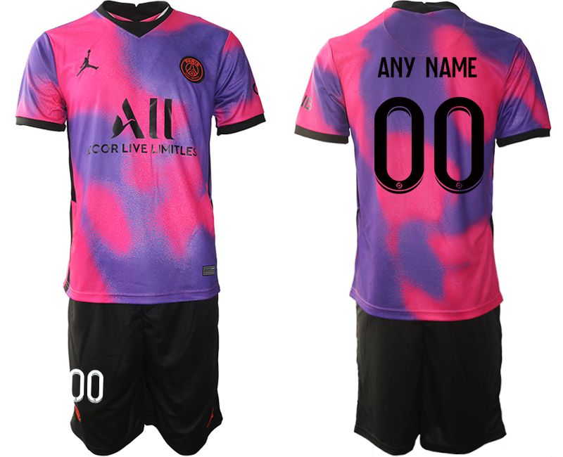 Men 2020-2021 Club Paris St German away purple customized Soccer Jersey->->Custom Jersey
